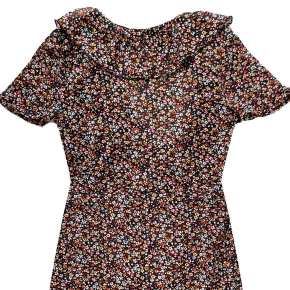 Ditsy Floral Surplus Mini Dress Cowgirl Dress - Size M - Picture 10 of 11